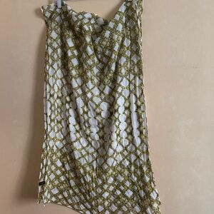 The Limited Yellow and White Cotton Scarf